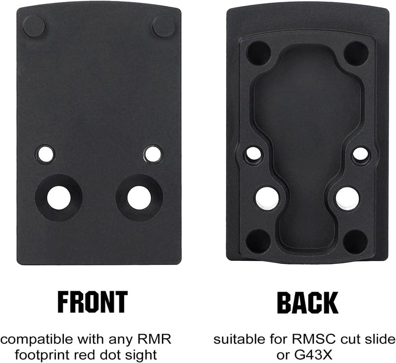 ohhunt Compatible with RMSC to RMR Adapter Plate for RMS Cut Slide to Suitable for RMR Footprint Red Dot Optic - Image 4